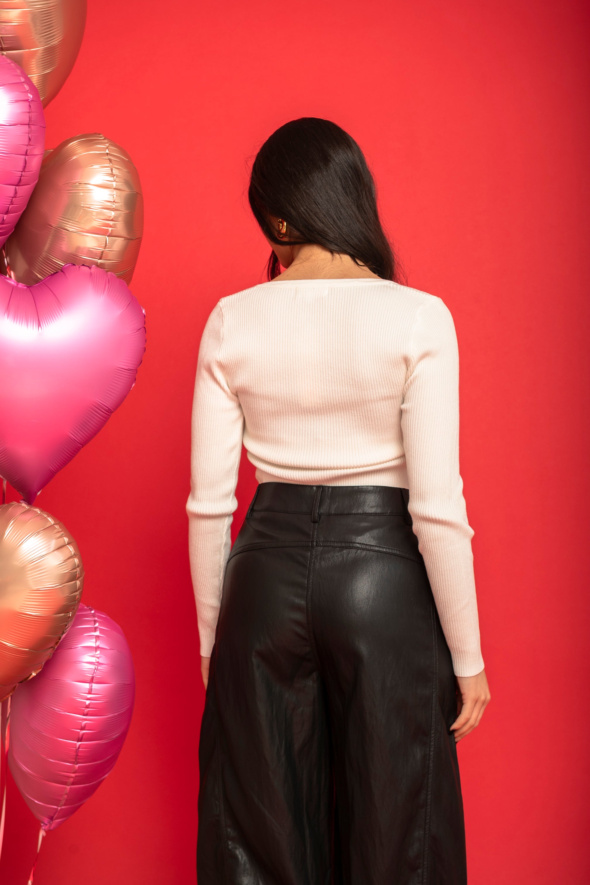 Maglia a costine white