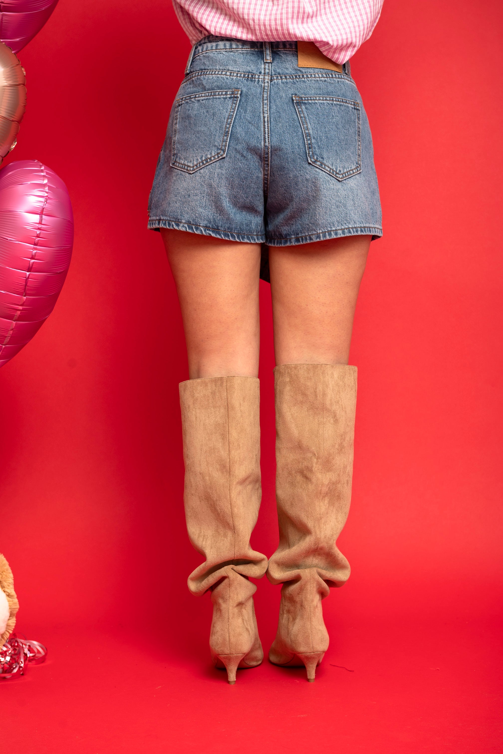 Pantagonna denim asimmetrico