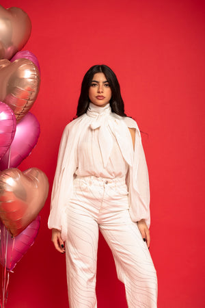 Camicia con manica aperta