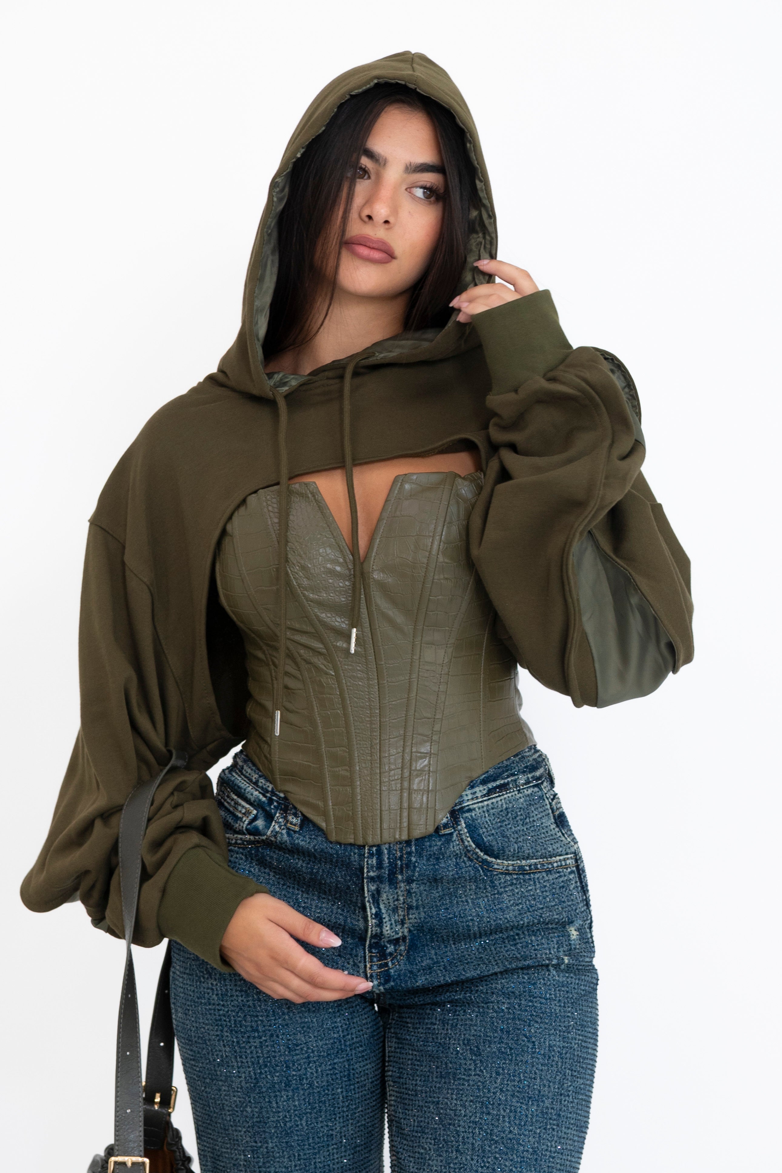 Felpa crop crop