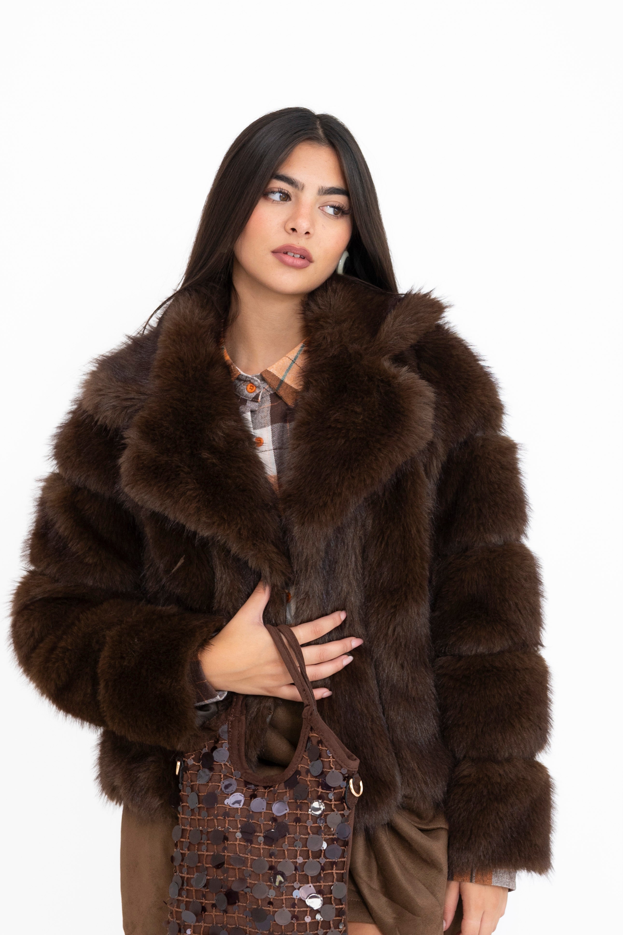 Pelliccia Desy brown