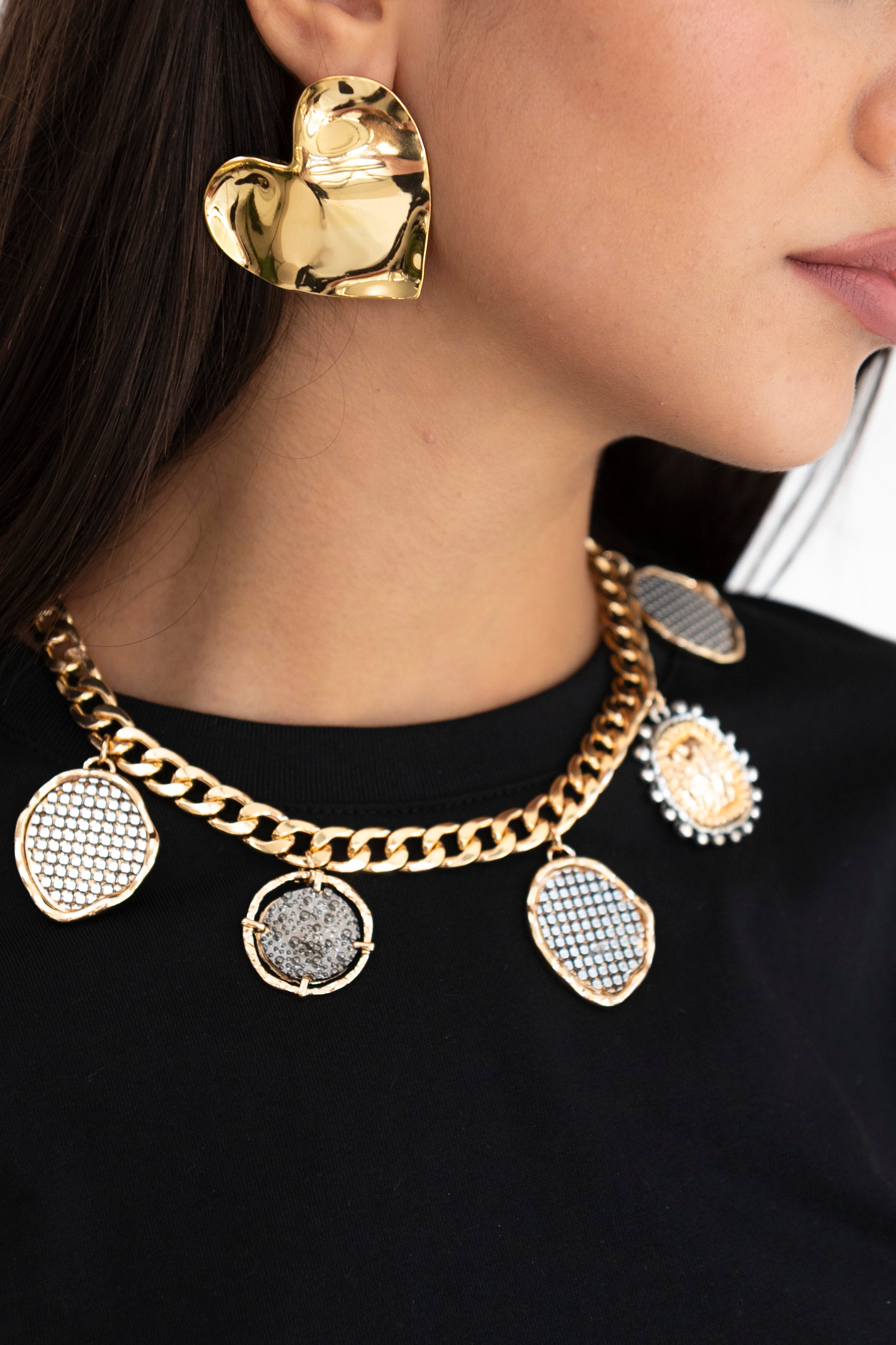 Collana medaglie silver e gold