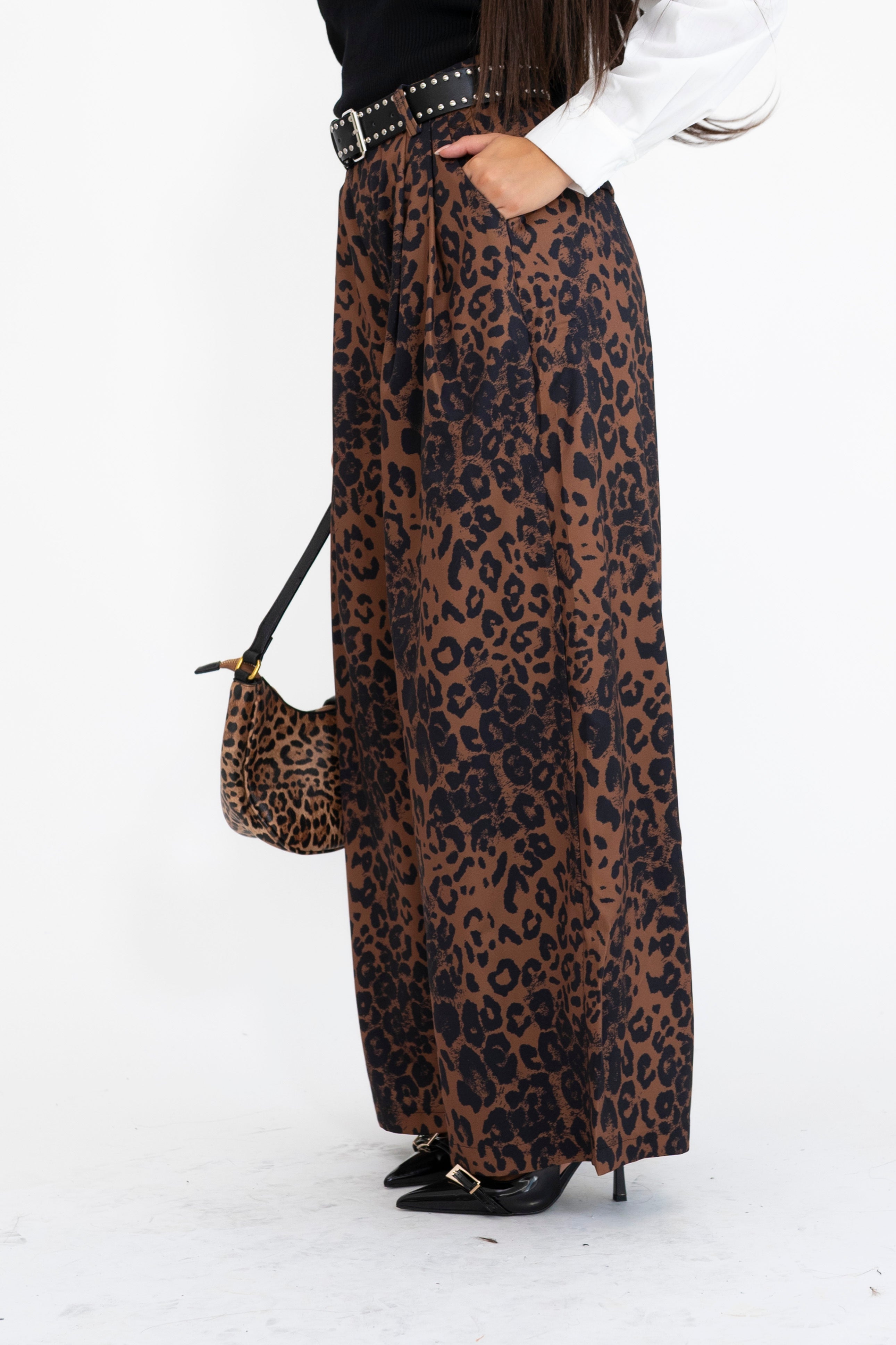 Pantalone palazzo animalier