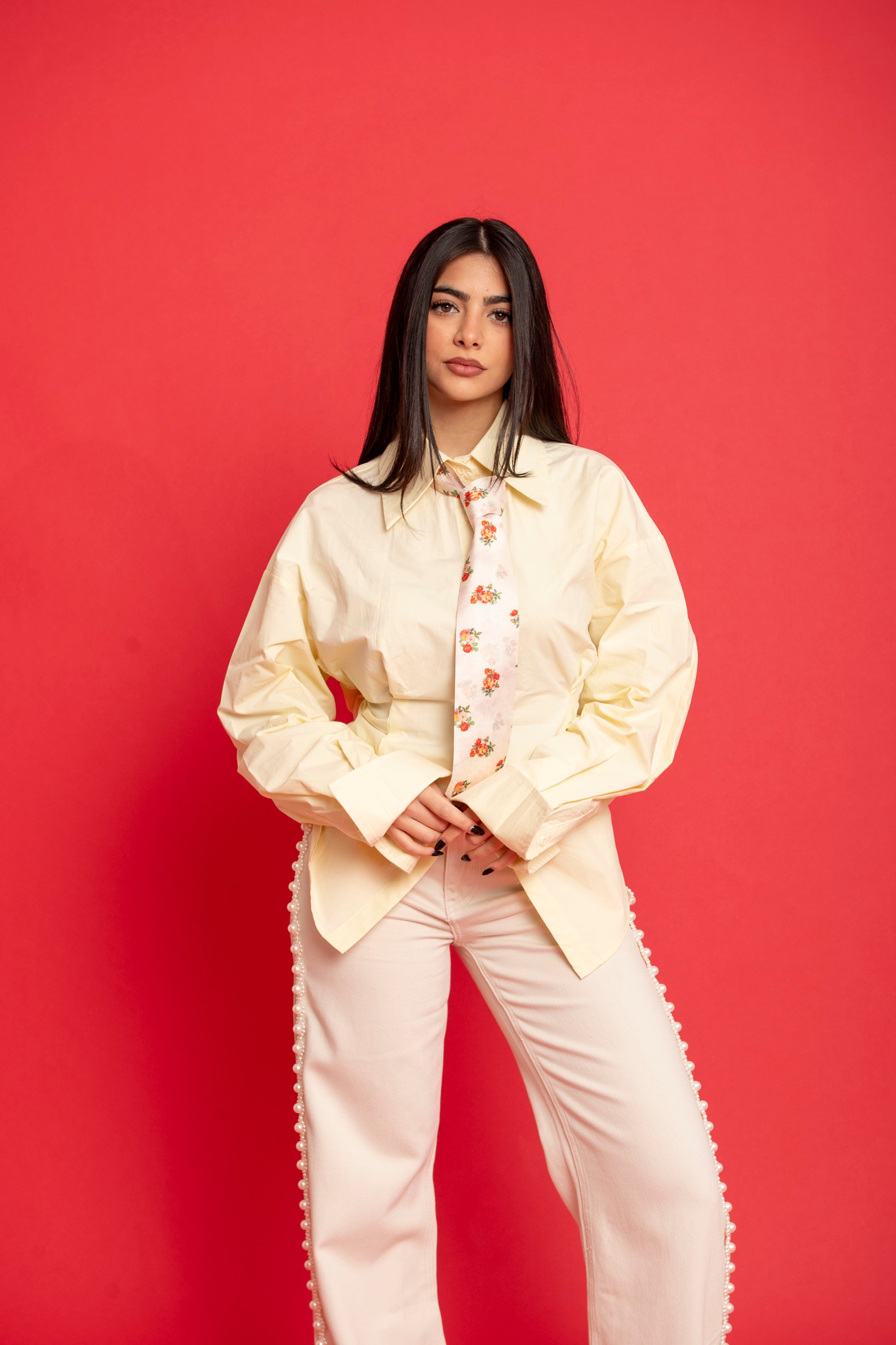 Camicia con fiocco sul retro