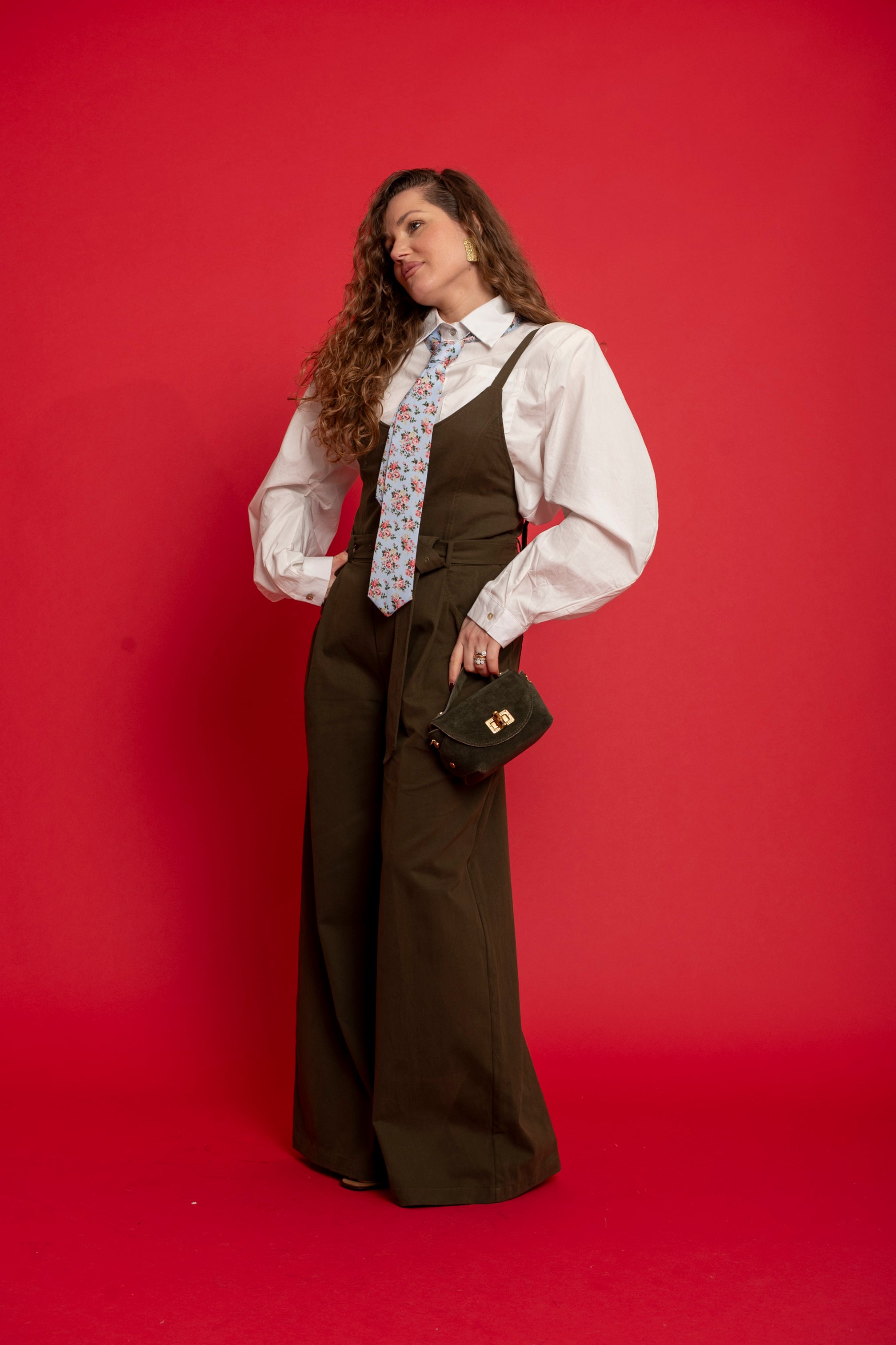 Salopette green by Lumina