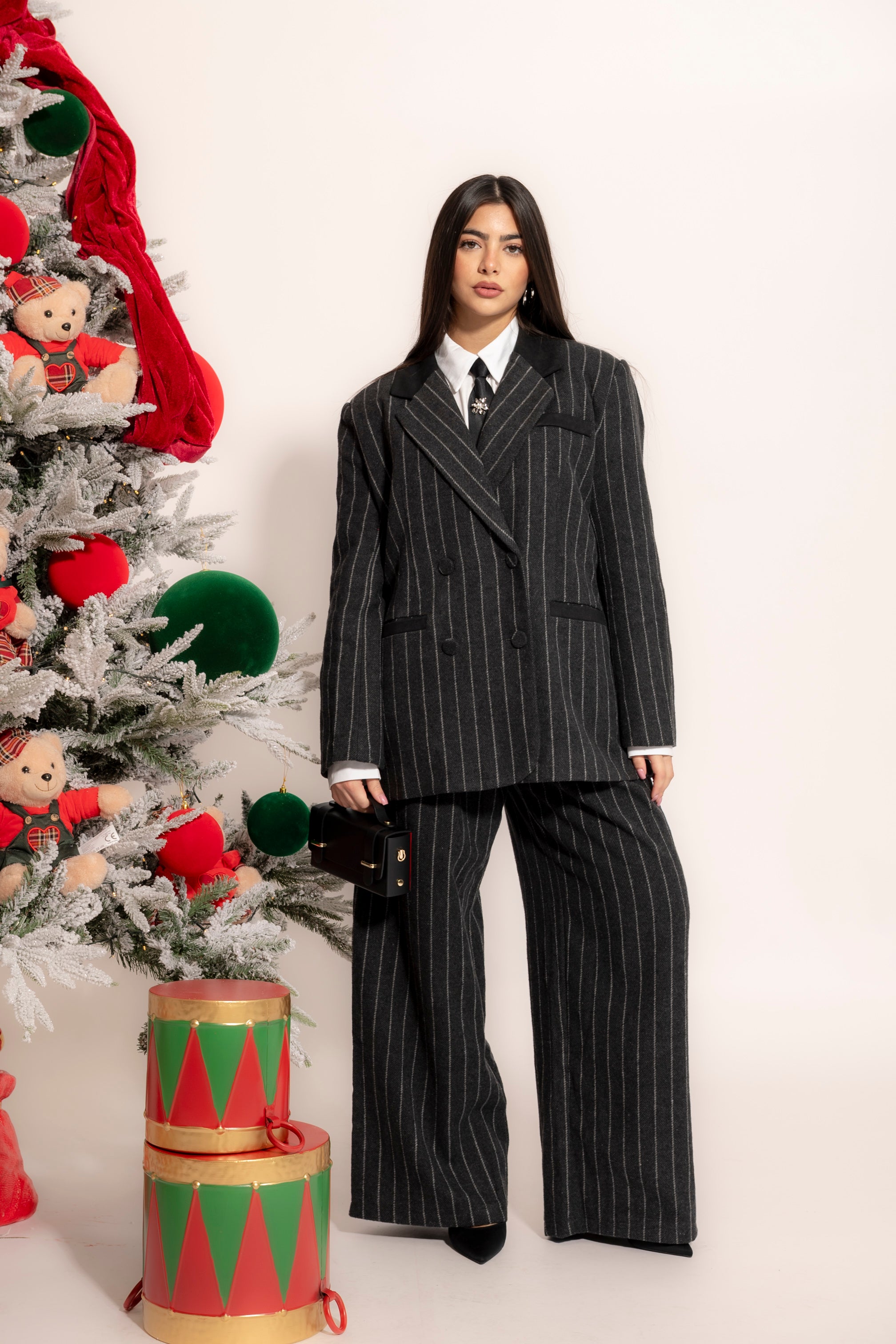 Tailleur doppiopetto rigato