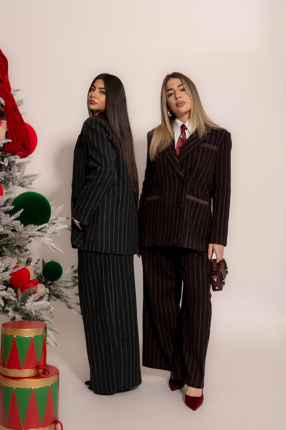 Tailleur doppiopetto rigato