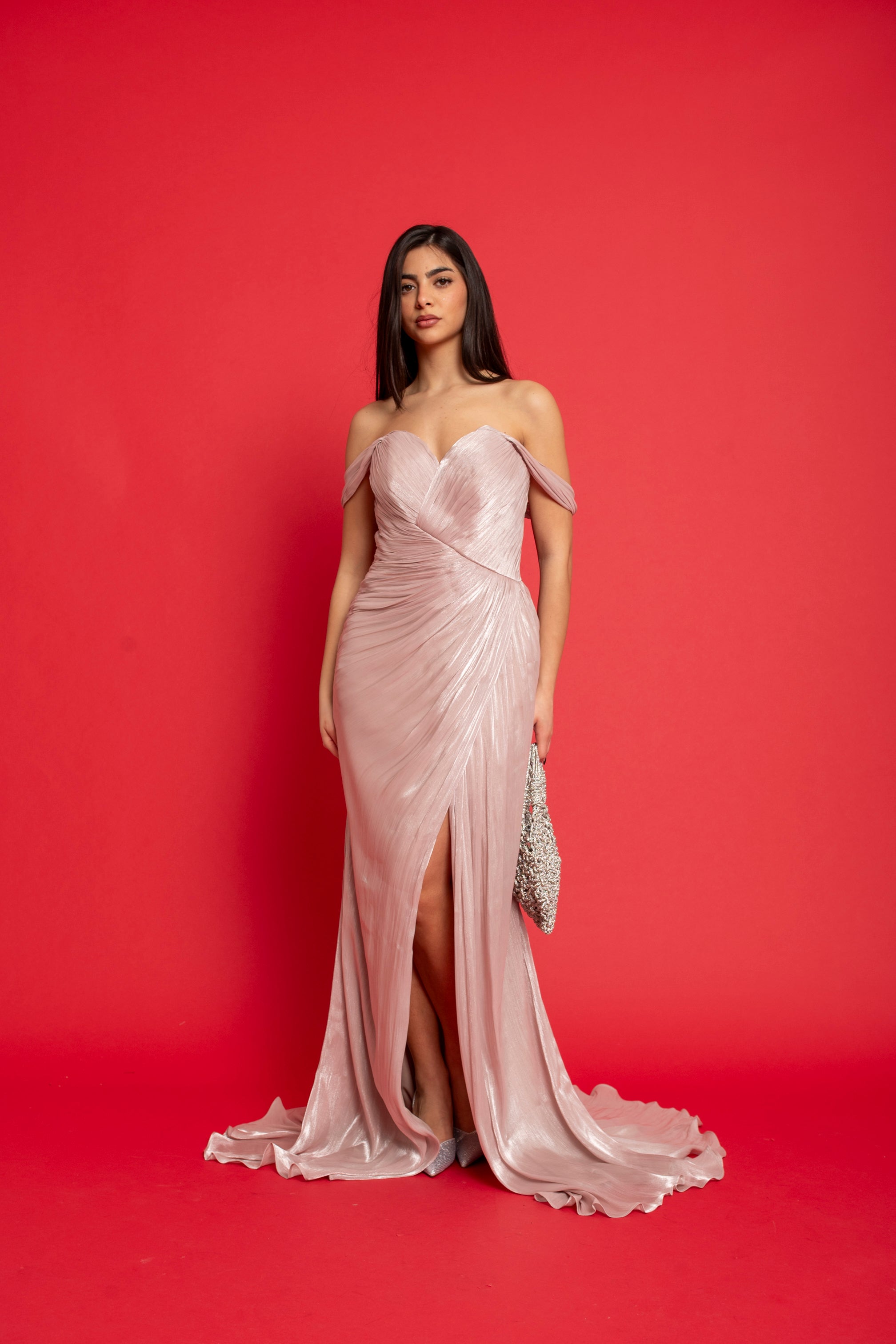 Abito cerimonia scollo a cuore