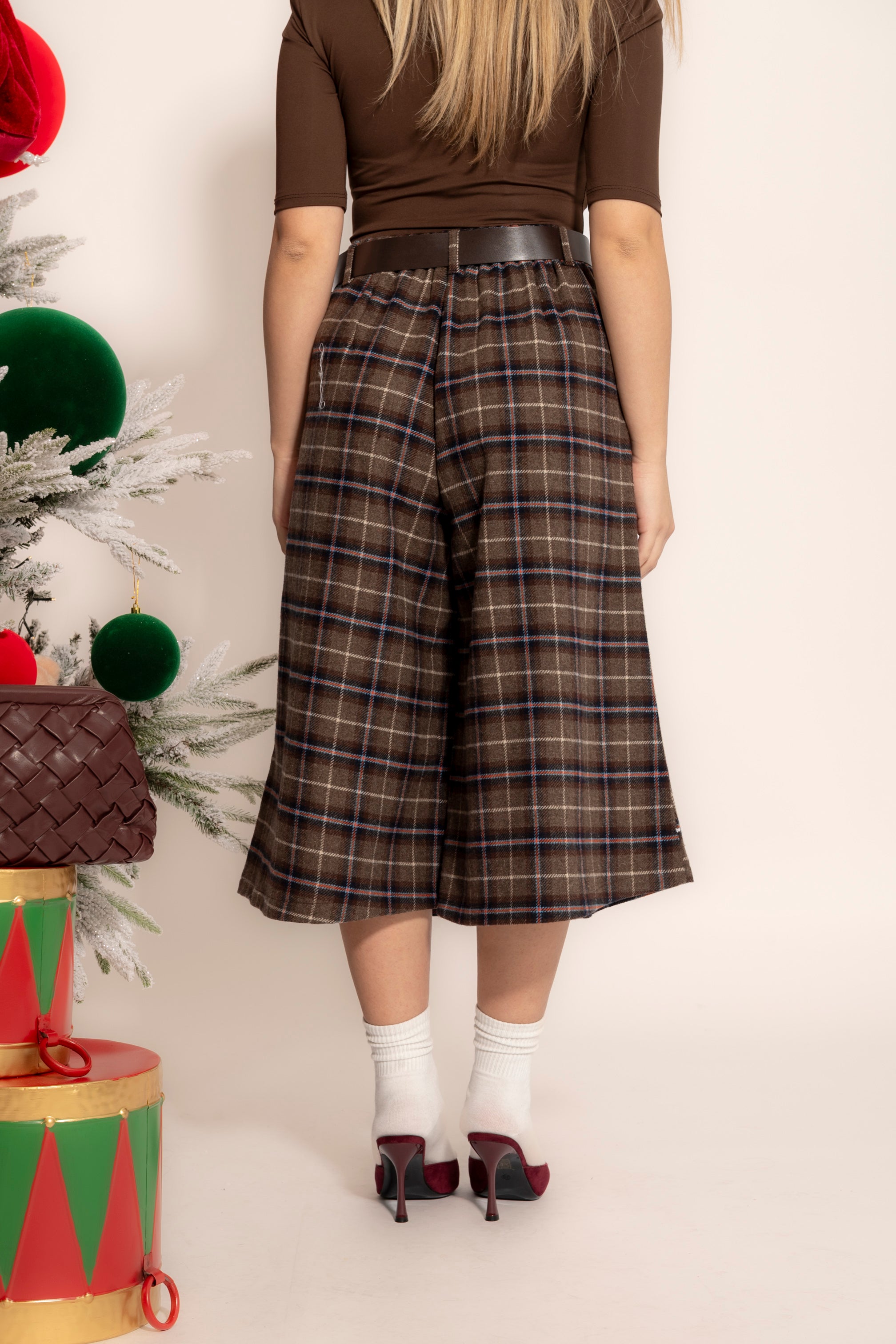 Bermuda a quadri brown