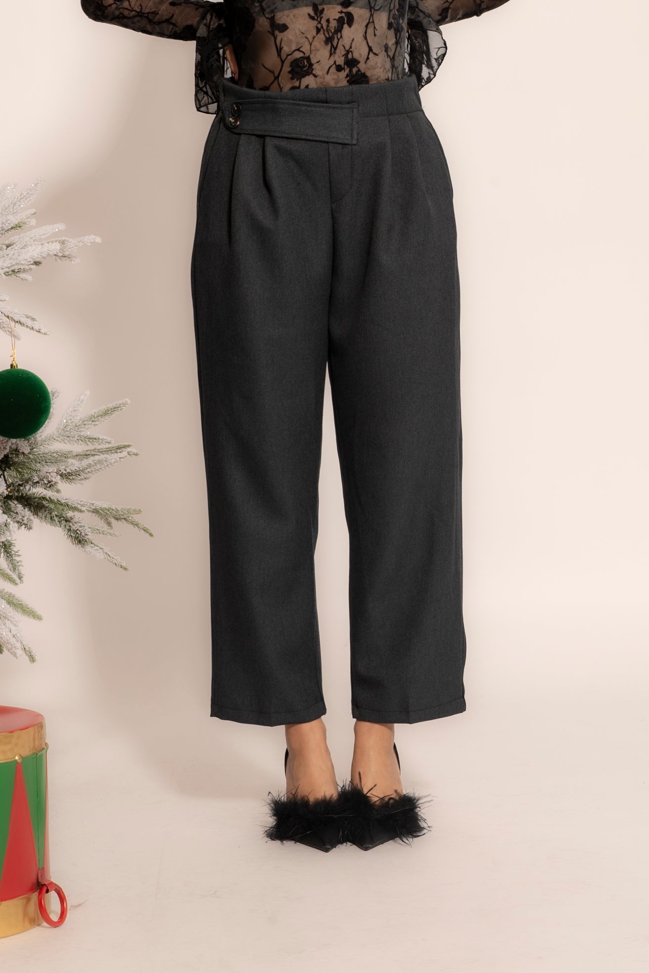 Pantalone bottoncini grey