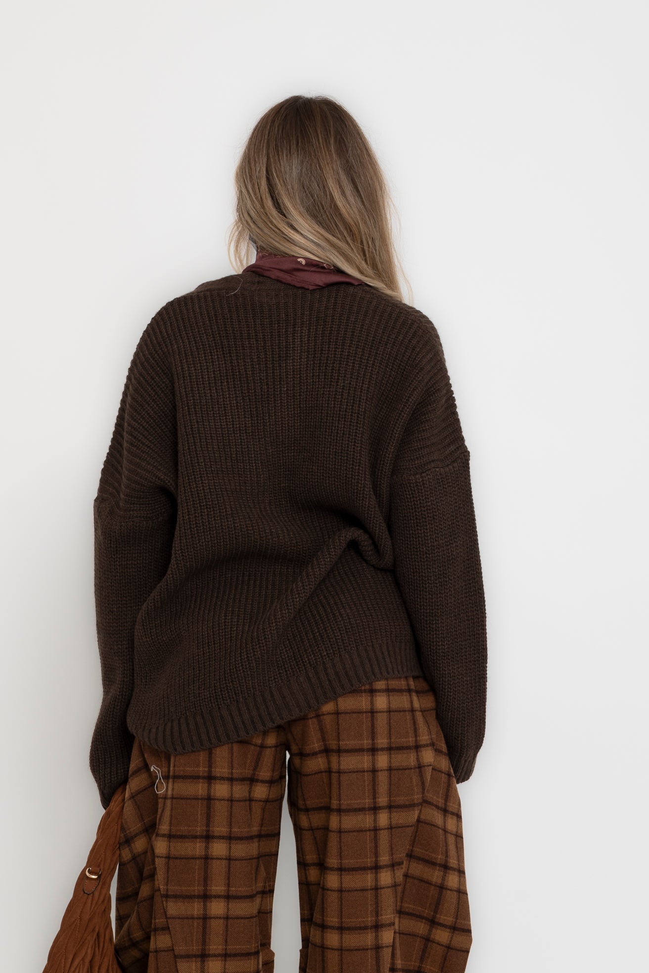 Cardigan con foulard Lumina