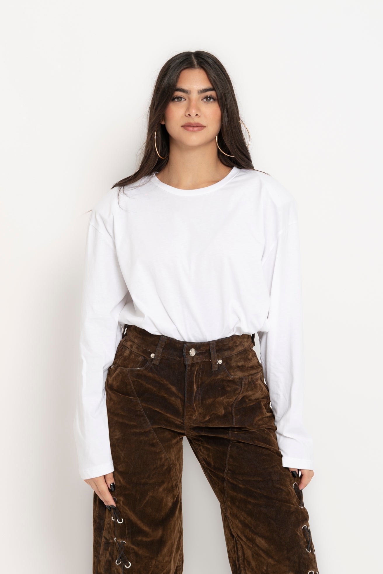 Long sleeve con spalline