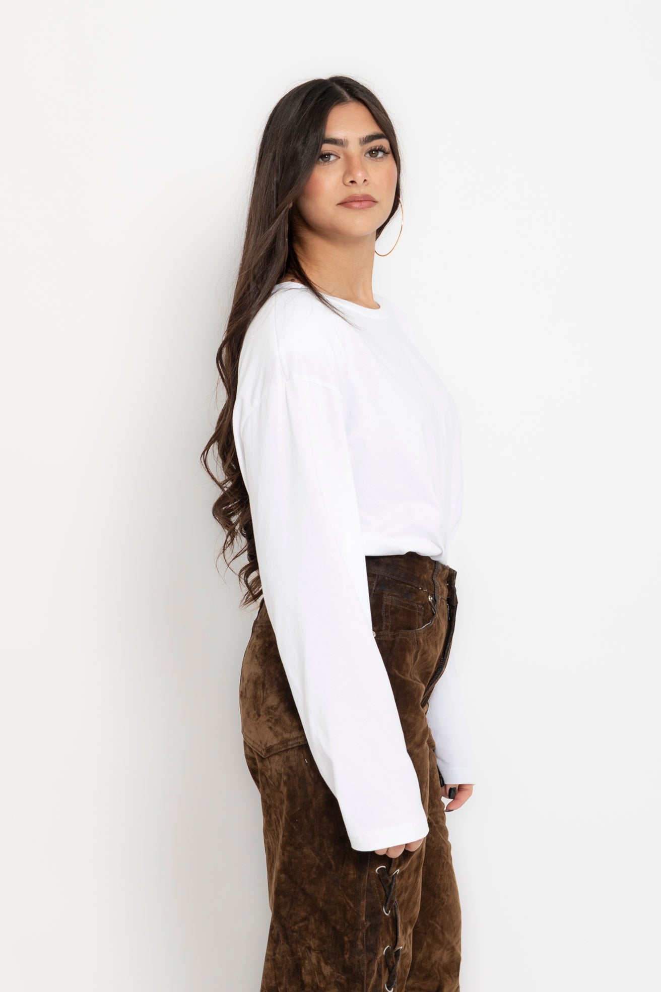 Long sleeve con spalline