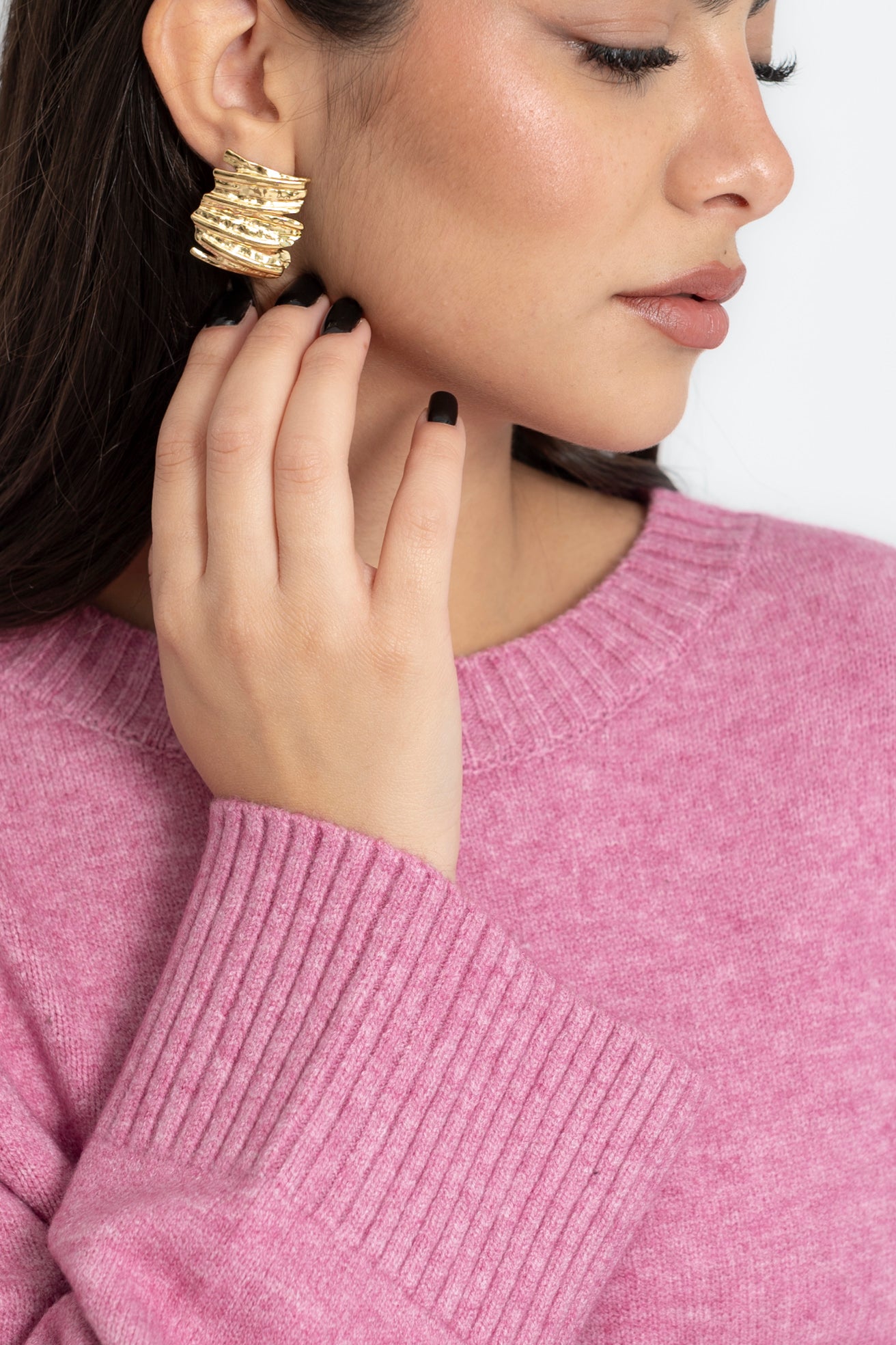 Orecchini rigato gold