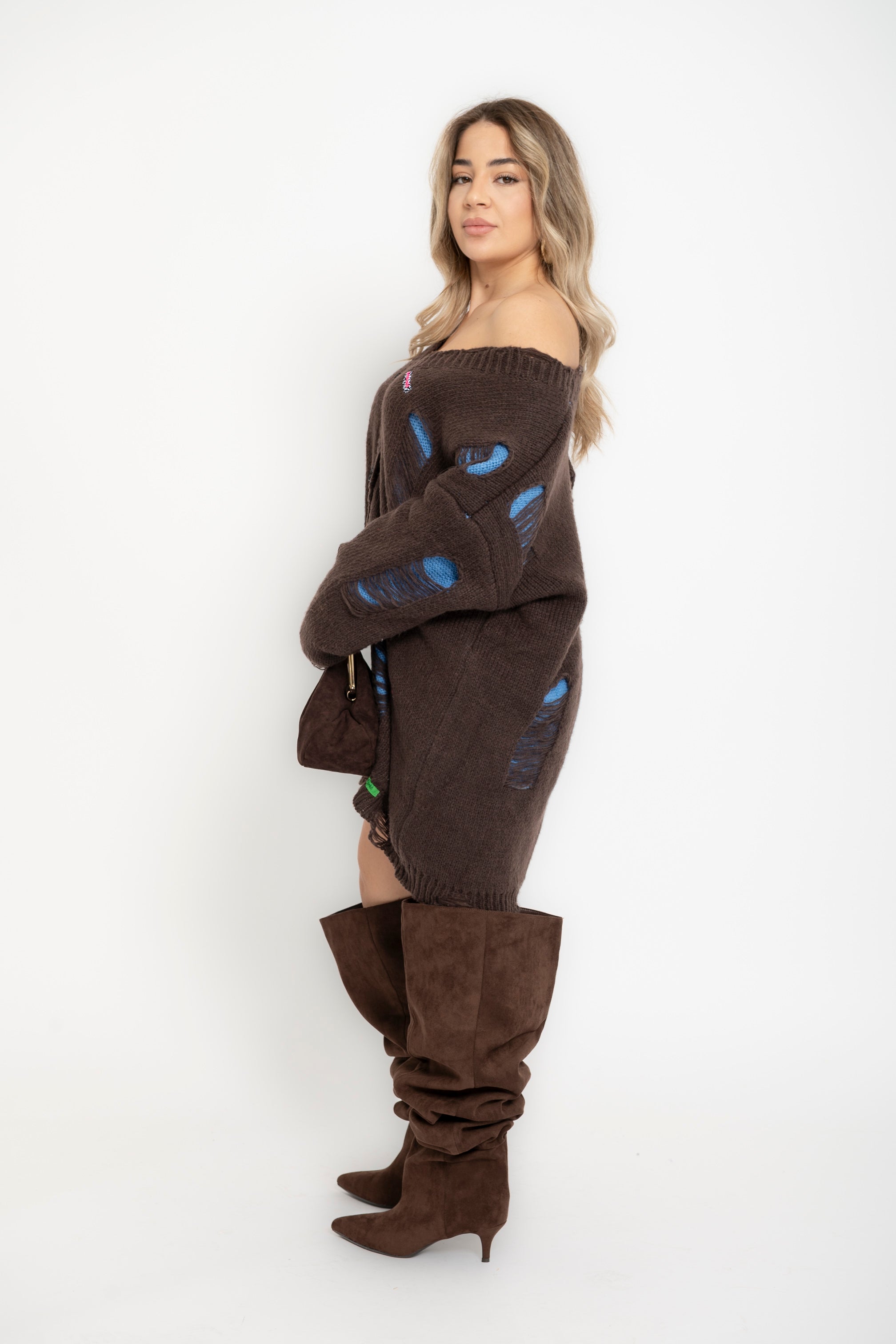 Cardigan over sfrangiato