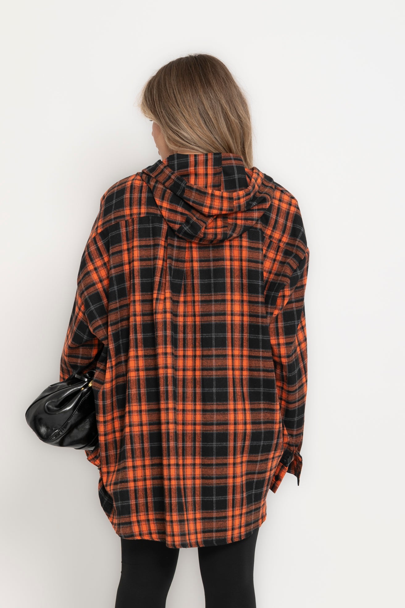 Camicia con cappuccio a quadroni