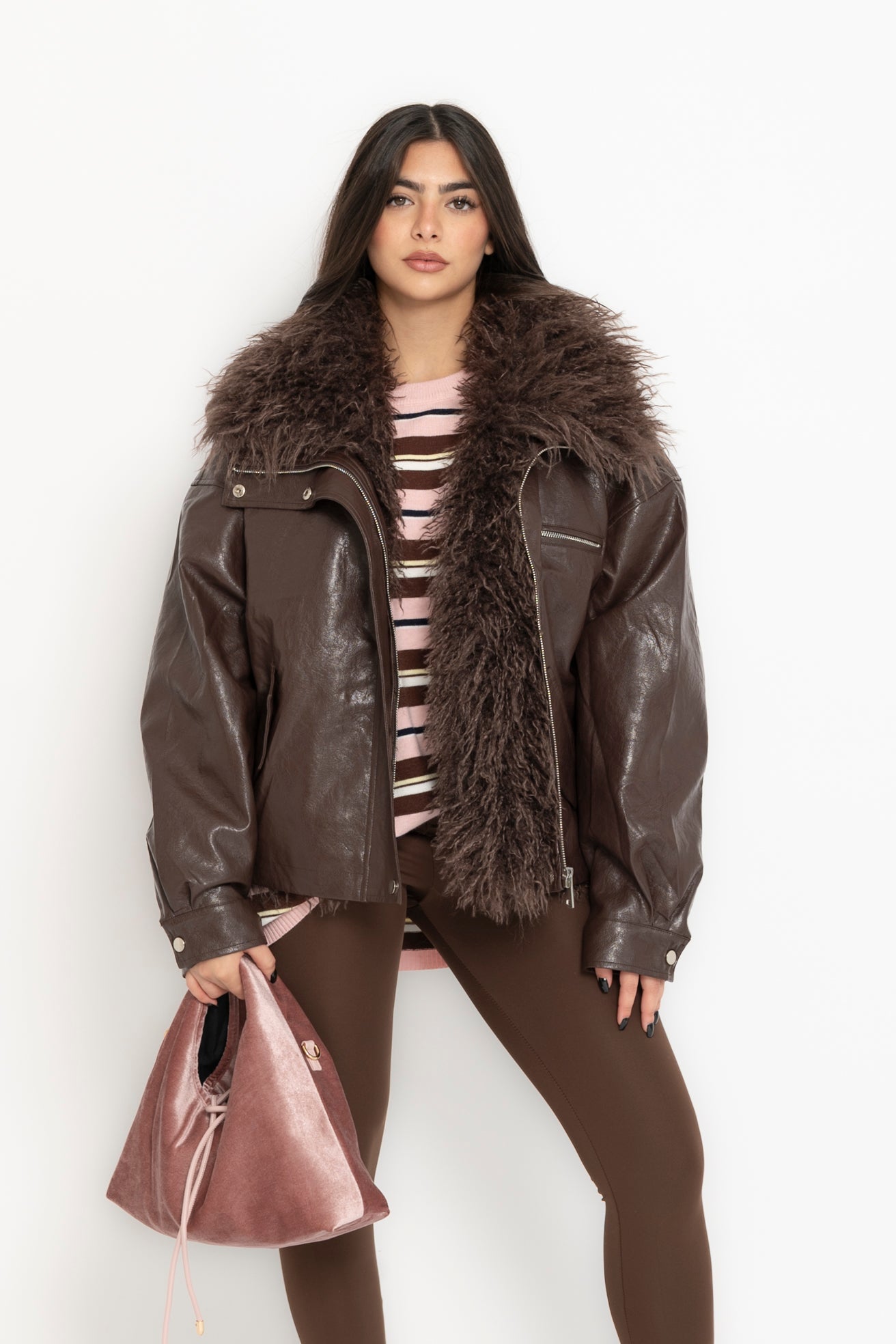 Chiodo con gilet pelliccia