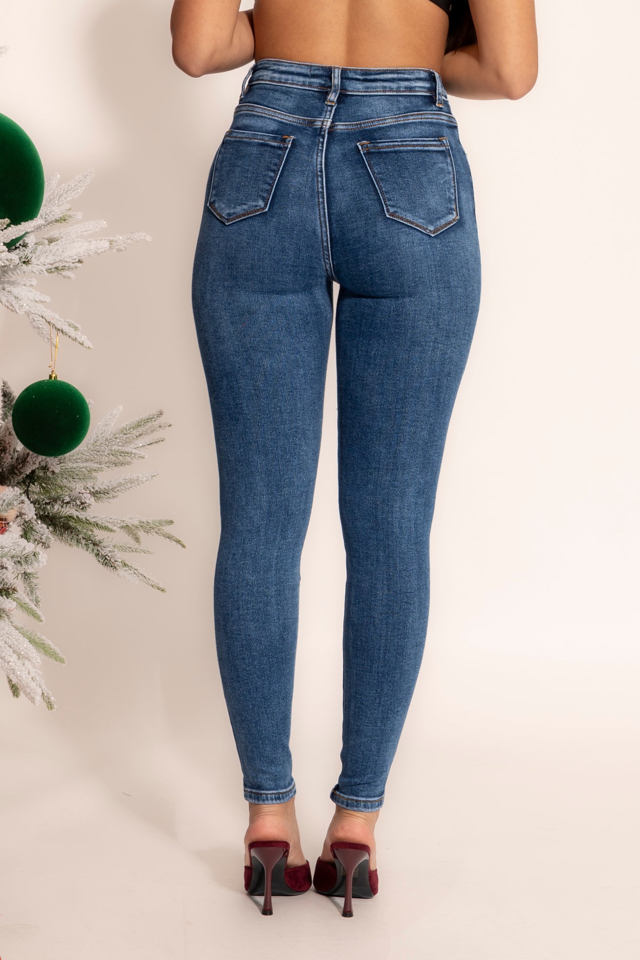 Jeans vita alta skinny