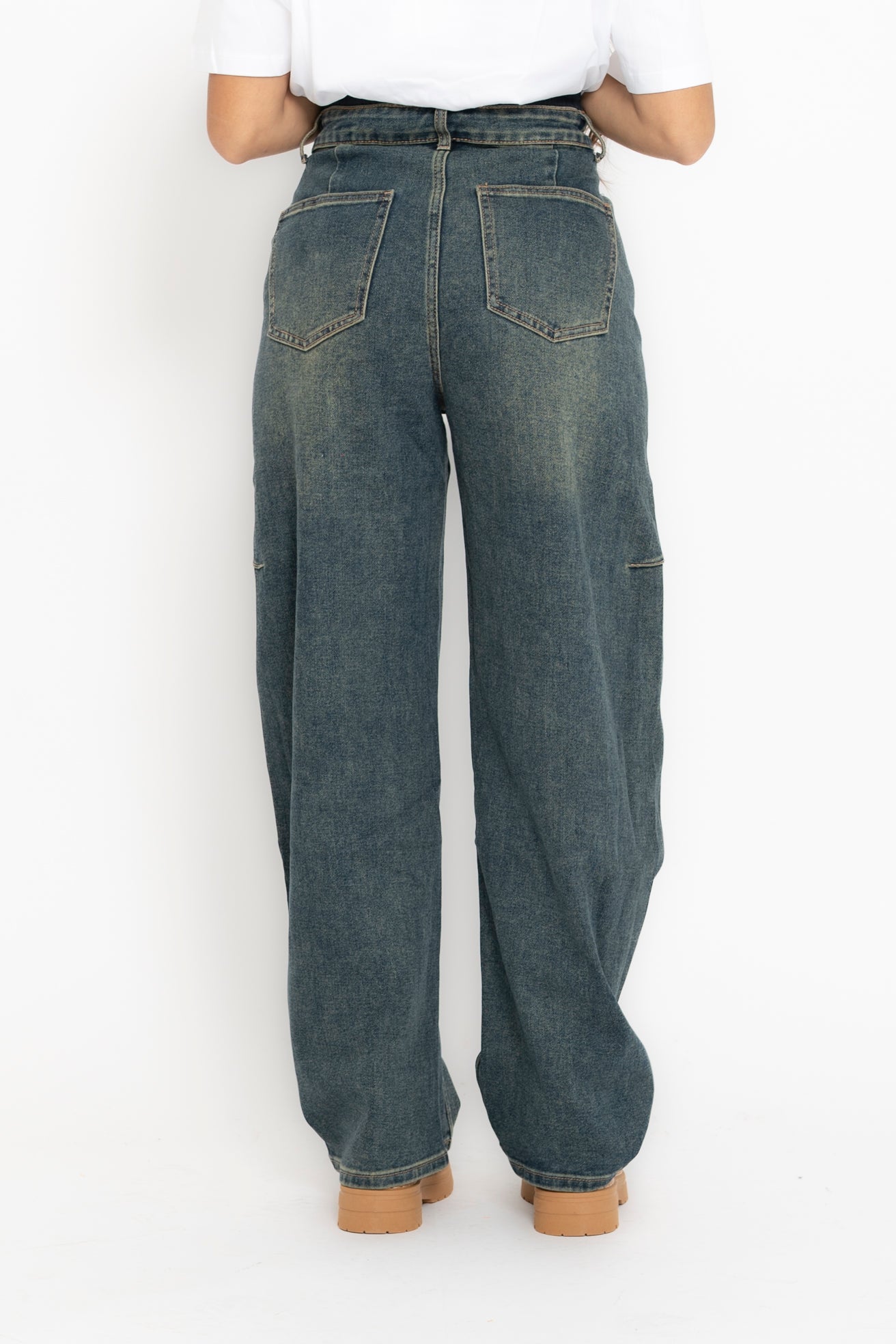 Jeans ballon con elastico