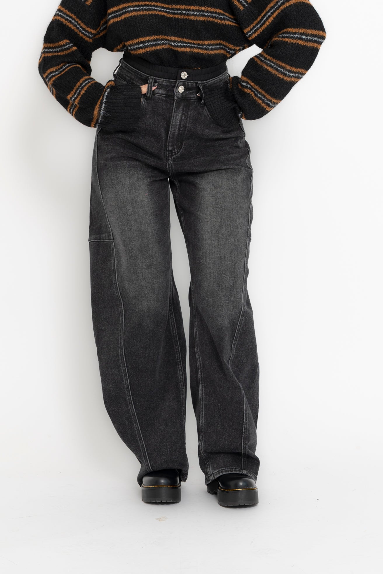 Jeans ballon con elastico