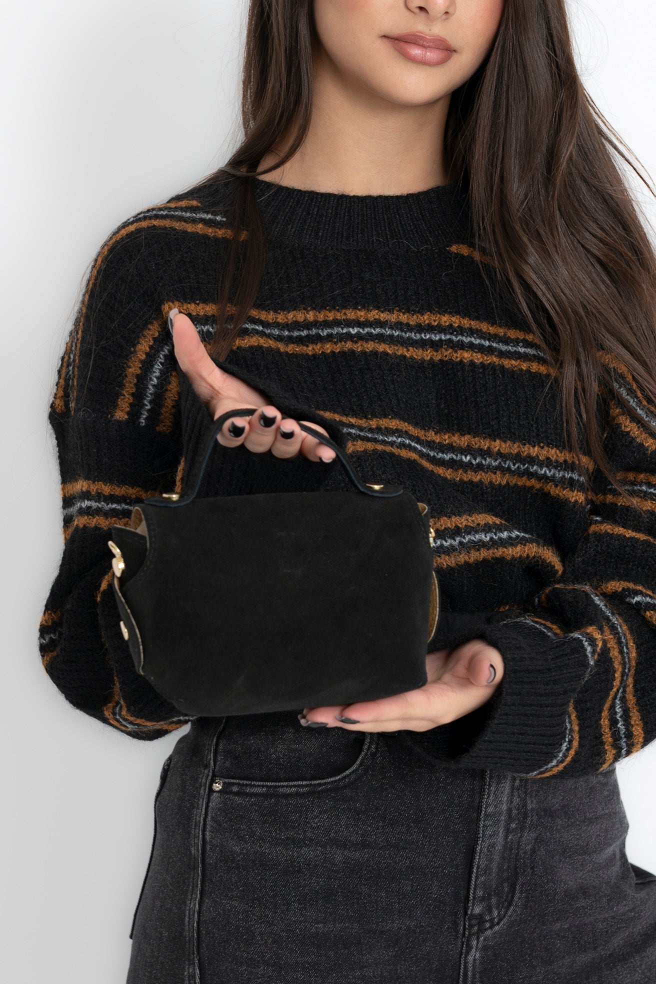 Borsa mini in camoscio