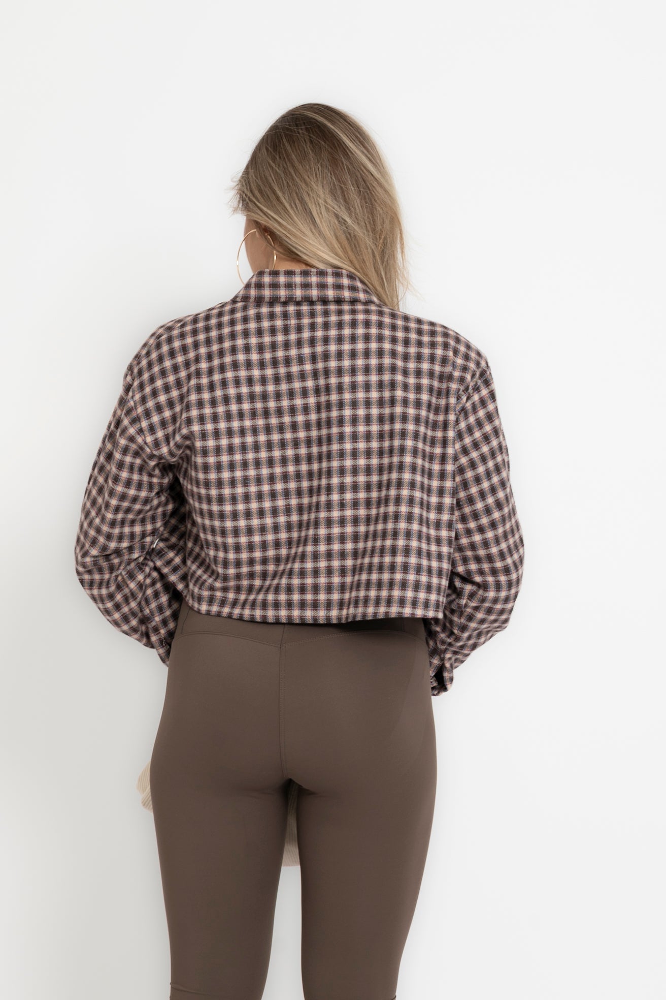 Camicia crop flanella