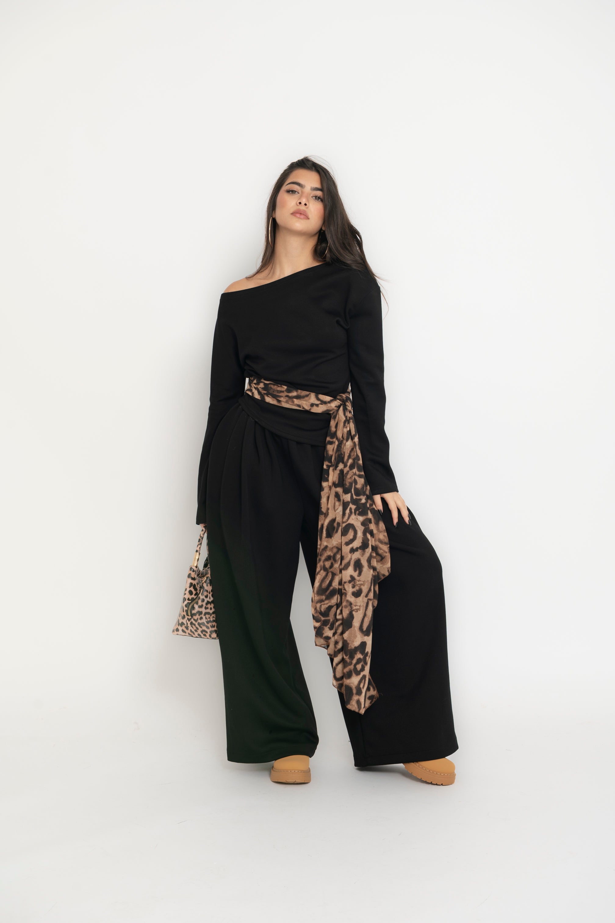 Cordset tuta foulard animalier