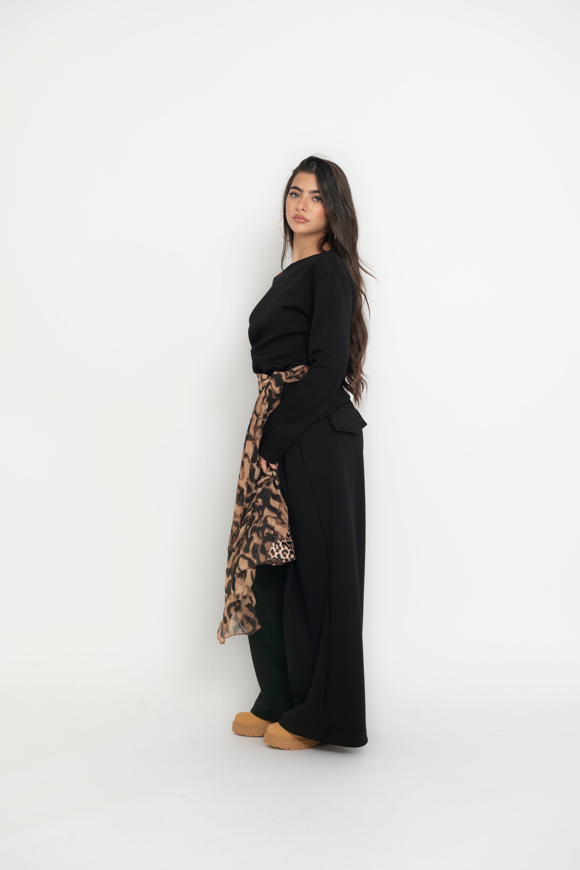 Cordset tuta foulard animalier