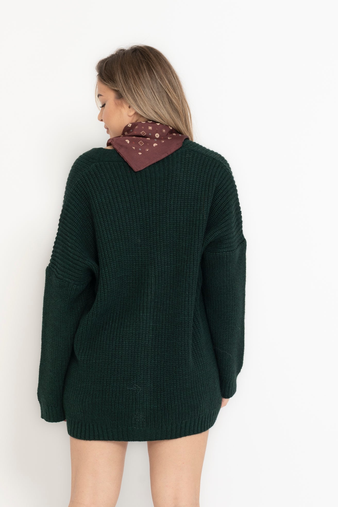 Cardigan con foulard Lumina