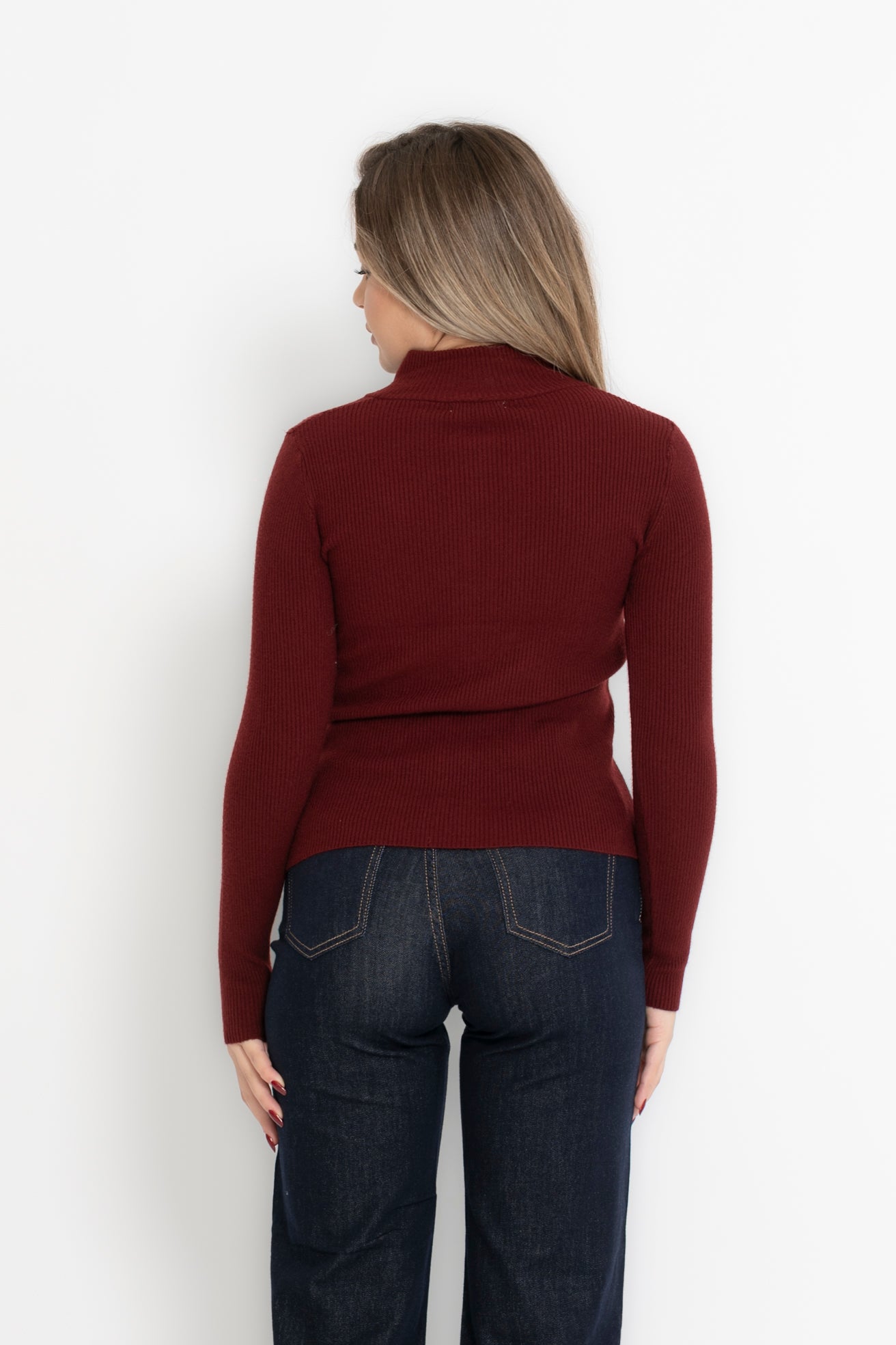 Maglia a costine con bottoni