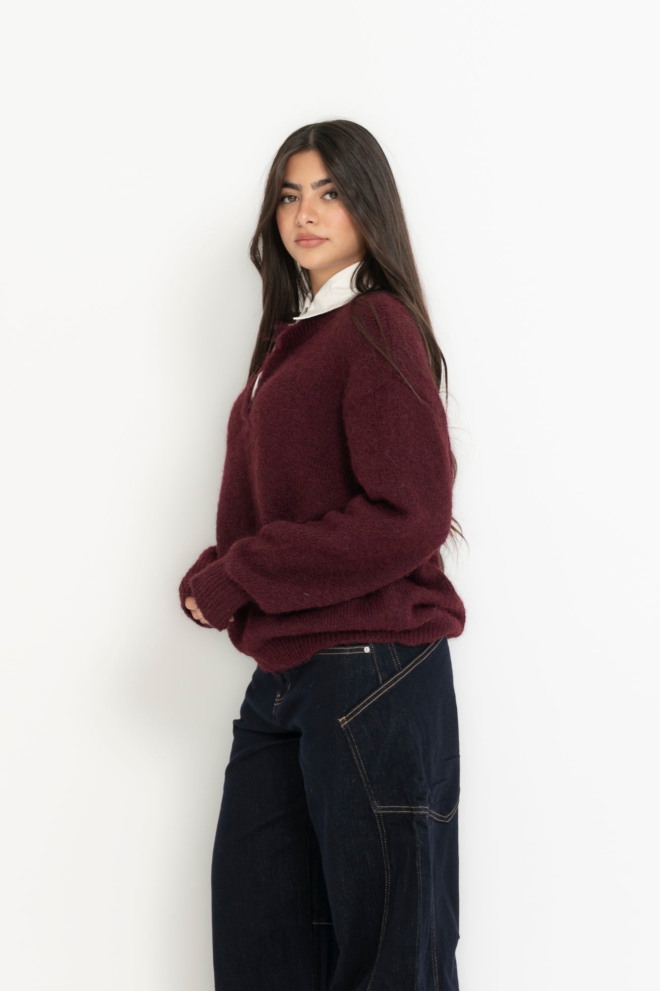 Pull effetto camicia