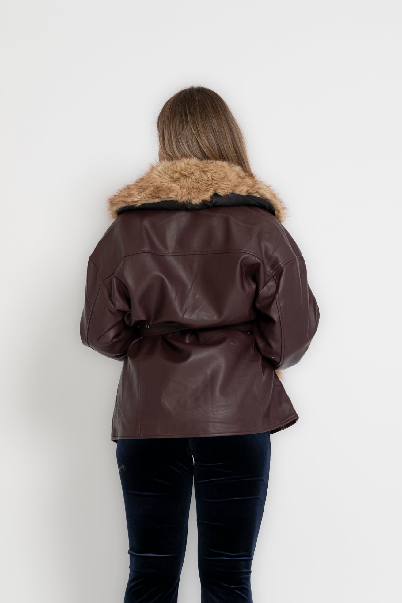 Giacca ecopelle e pelliccia