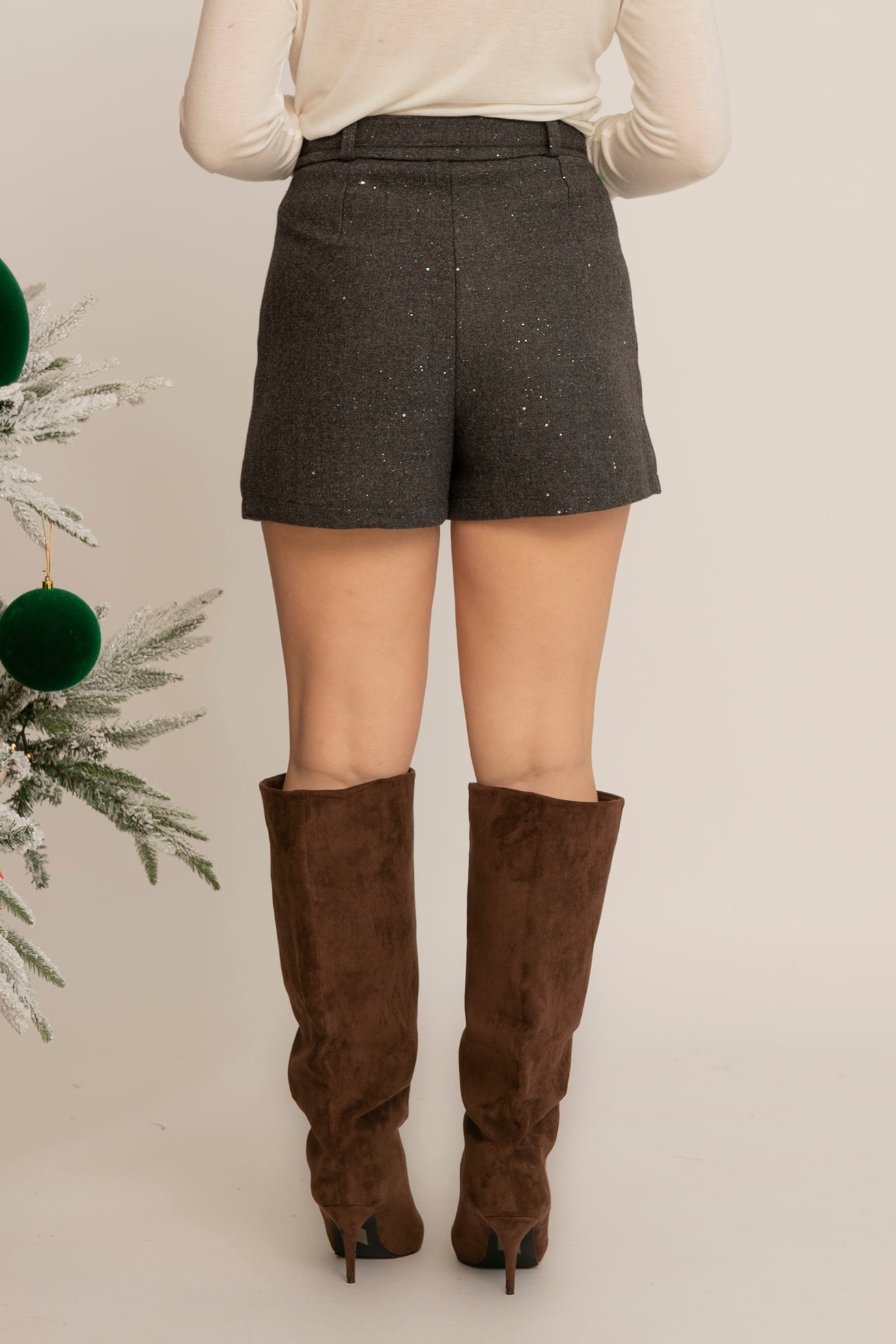 Pantaloncino grey glitter