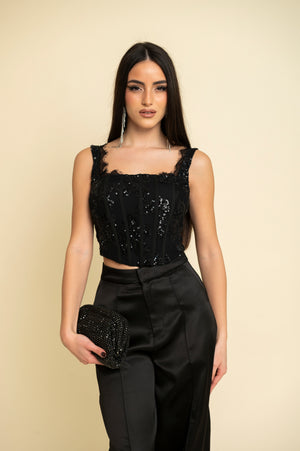 Corpetto con paillettes