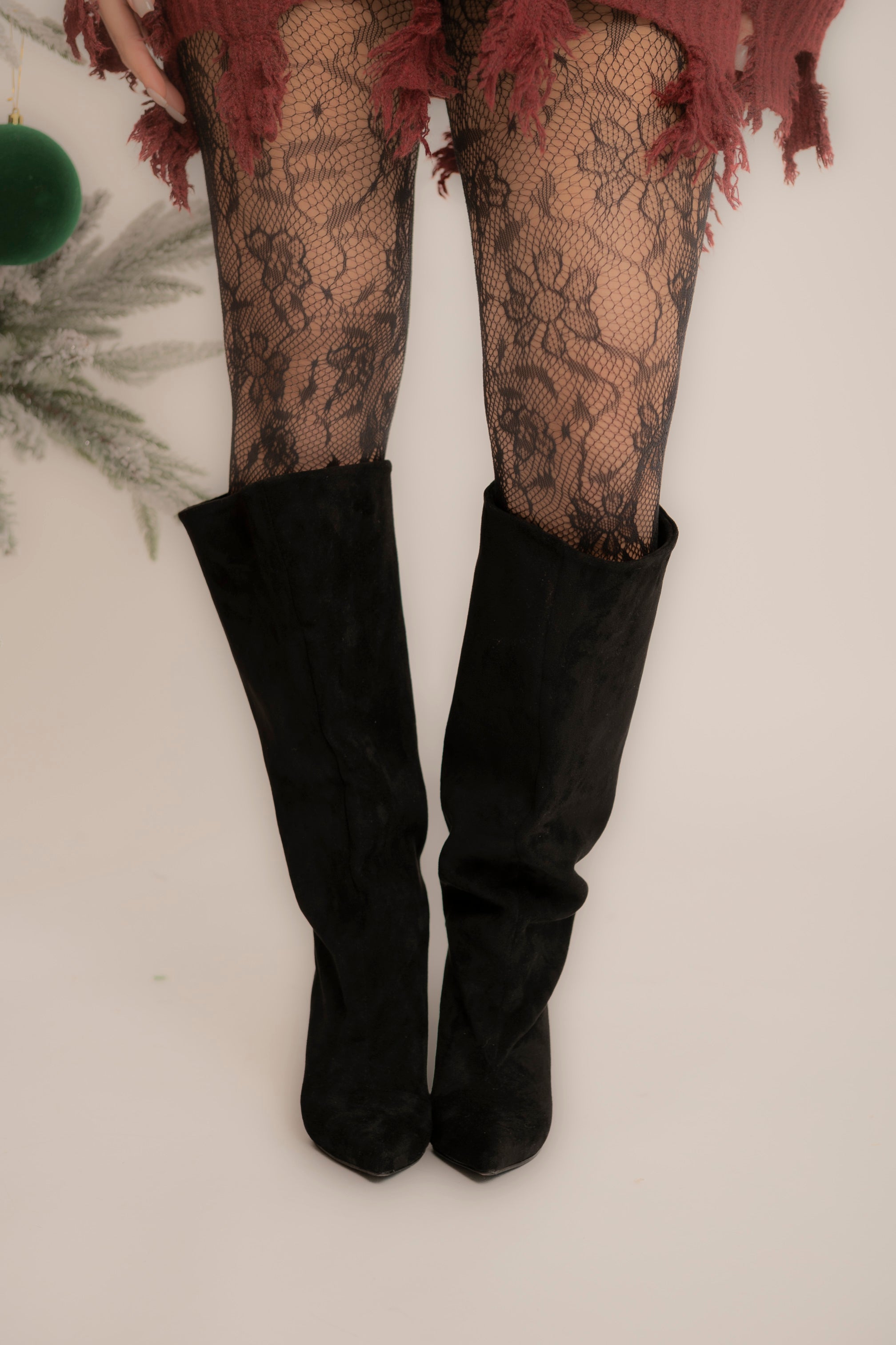 Stivale medio in camoscio