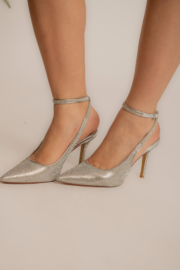 Décolleté con cinturino strass