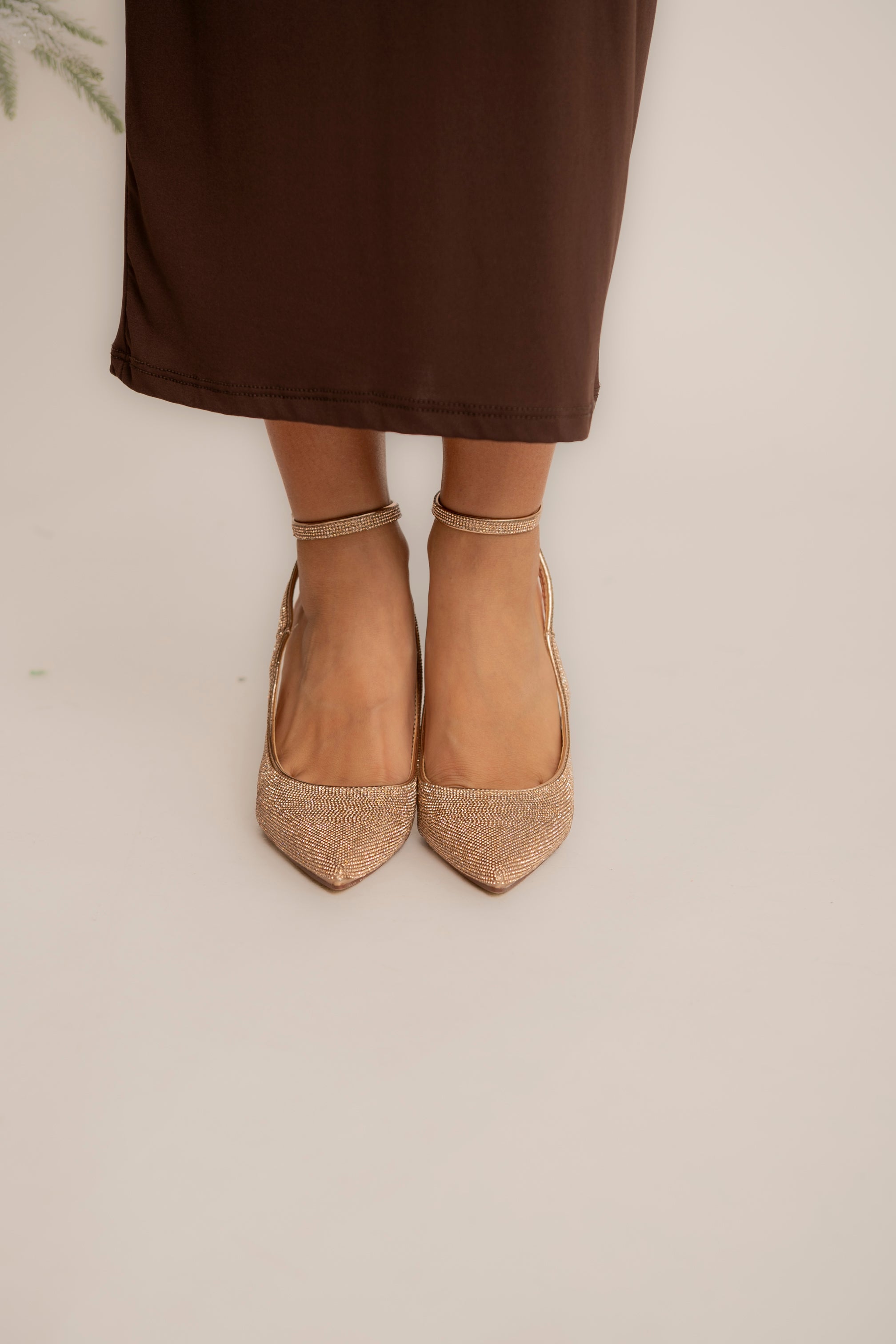 Décolleté con cinturino strass