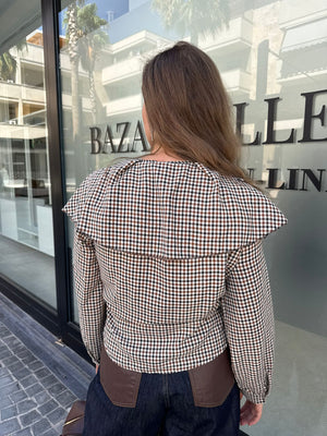Camicia a quadri con rouches