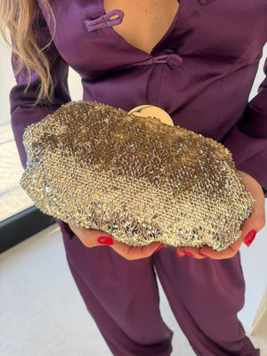 Borsa perline e paillettes