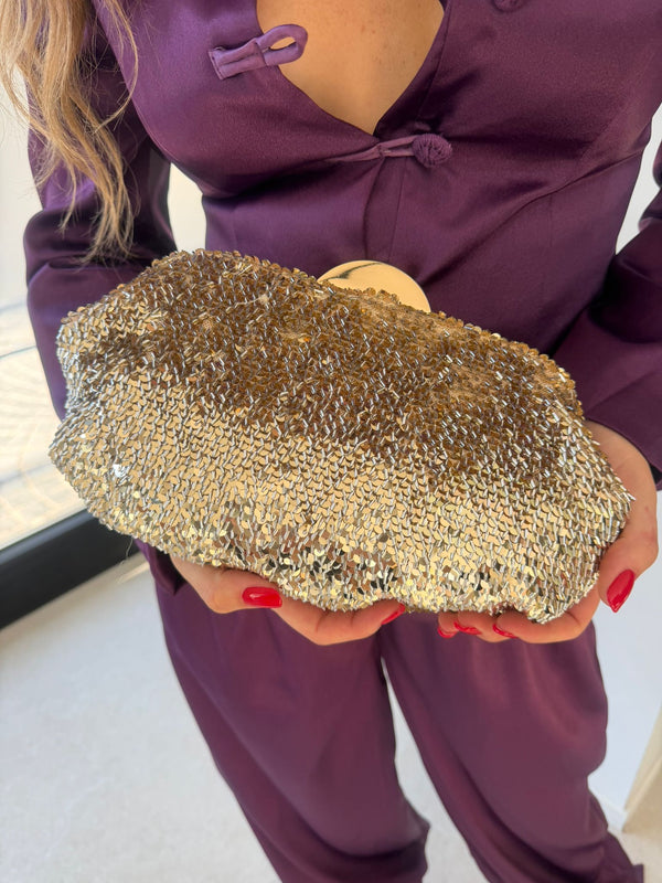 Borsa perline e paillettes