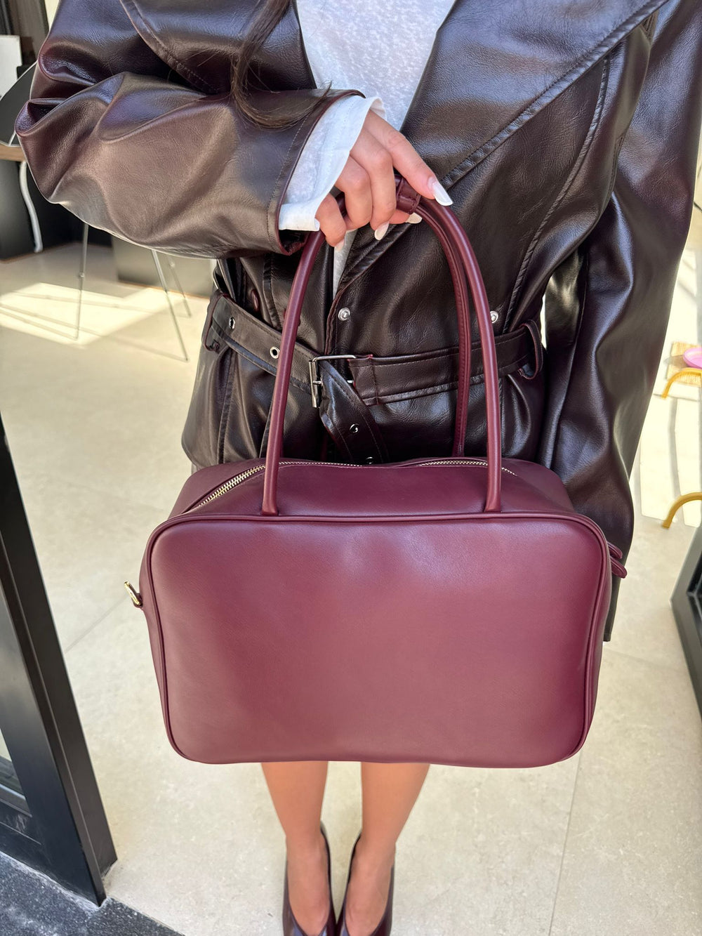 Borsa a spalla ecopelle