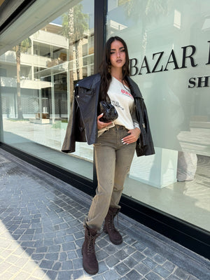 Chiodo oversize pitonato