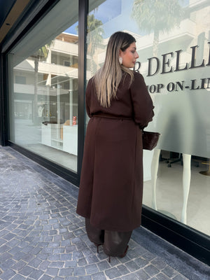 Cappotto in panno curvy
