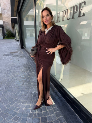 Abito piuma Curvy