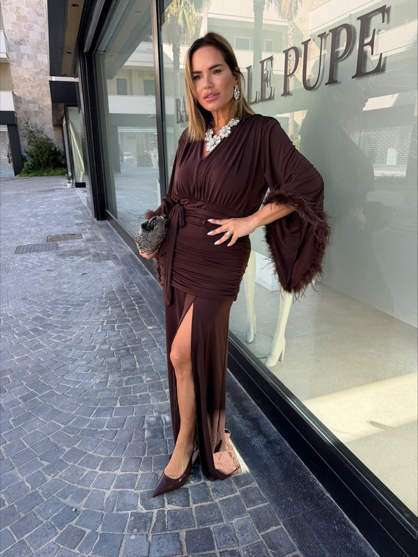 Abito piuma Curvy