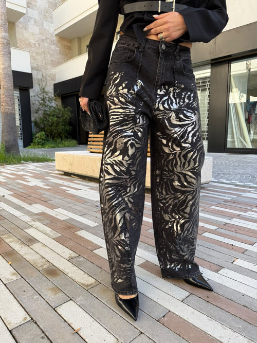 Jeans zebrato silver by Lumina