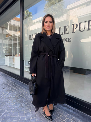 Cappotto in panno curvy