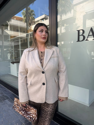 Giacca in panno curvy