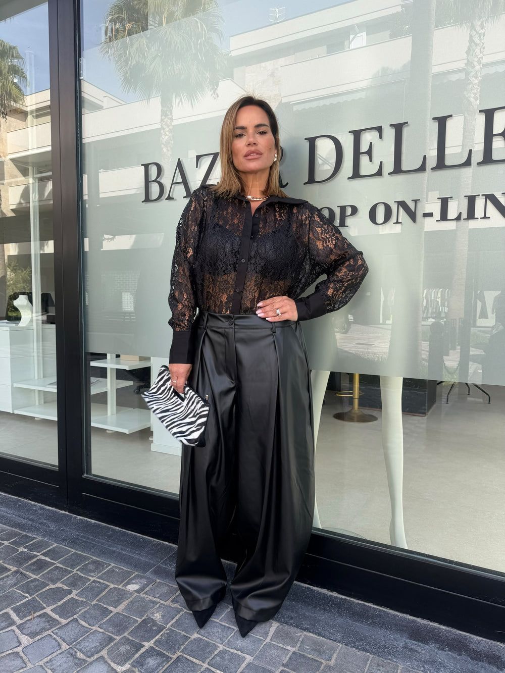 Camicia in pizzo curvy