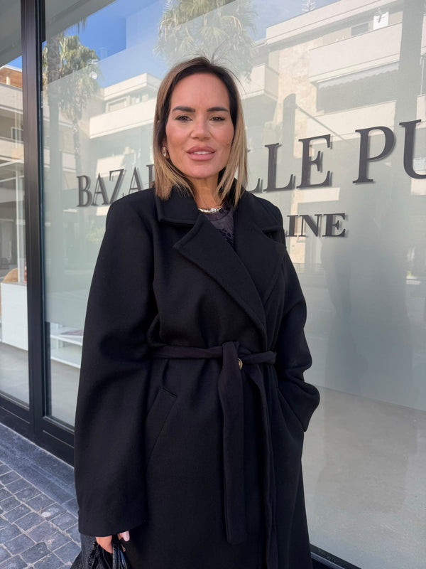 Cappotto in panno curvy